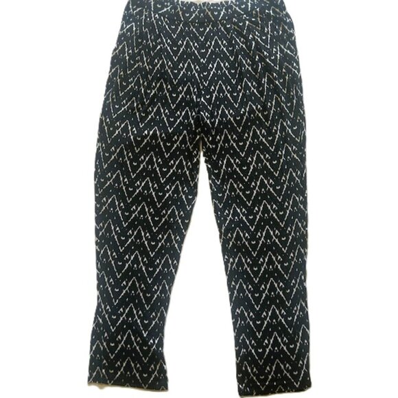 Matty Ladies Pants Medium Soft Casual Lounge Black White Elastic Waist. - Picture 1 of 10